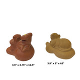 Set of 2 Small Ceramic Animal Figure Display Art ws2341S
