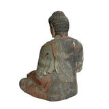 Chinese Rustic Wood Sitting Gautama Amitabha Buddha Statue ws2710S