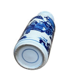 Chinese Blue White Porcelain Straight Body People Theme Vase ws2981S