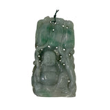 Chinese Jade Carved Happy Buddha Ornament Display s2237S