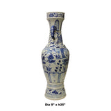 Chinese Blue White Porcelain Scenery Elephant Ears Tall Vase ws1639S
