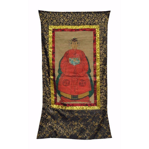 Hand Painted Chinese Emperor Kang Xi's Wife Portrait Hanging Decor f424S