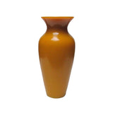 Chinese Peking Glass Imperial Yellow Flower Vase