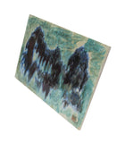Handmade Chinese Celadon & Blue Color Ceramic Wall Art Tile f973S