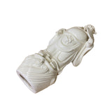 Chinese Off-white Porcelain Fat Old Man Dressing Figure ws2587S