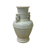 Chinese Ceramic Crackle Pattern Light Gray Underlay Flower Vase ws2725S