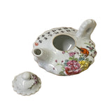 Chinese White Porcelain Flower Bird Graphic Teapot Shape Display ws2681S