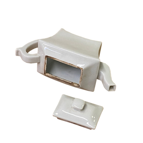 Off White Porcelain Rectangular Shape Teapot Shape Display ws2632S ...