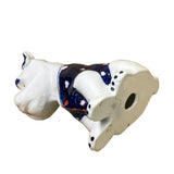 White Blue Color Glaze Ceramic Puppy Dog Deco Figure ws2743S