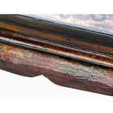 Chinese Tibetan Yellow Brown Dragon Head Lacquer Low Coffee Table ws2739S