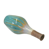 Round Shape Handmade Ceramic Turquoise Bamboo Decor Vase ws2536S