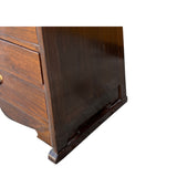 Oriental Chinese Brown 12 Drawers Slim File Storage Cabinet cs7434S