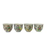 Chinese Ceramic Off White Ancient People Field Teapot Teacups Deco Set ws1983S