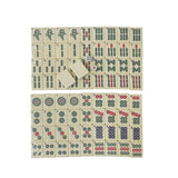 Chinese Flower Bird Red Vinyl Box Regular Size Mahjong Tiles Game Set ws2624S