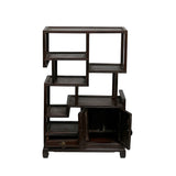 Chinese Vintage Solid Wood Curio Desktop Display Chest Stand ws2954S