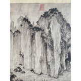 Chinese Black Ink Water Mountain Scenery Horizontal Scroll Painting Wall Art ws1889S