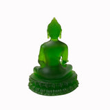 Crystal Glass Pate-de-Verre Green Gautama Amitabha Shakyamuni Statue ws2117S