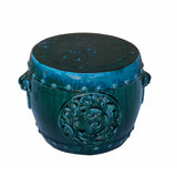 Chinese Ceramic Round Green Dragon Garden Stool Stand Table ws1696S