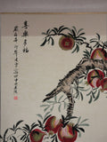 Chinese fruit water color scroll painting