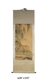 chinese dog water color scroll painting