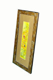Vintage Hand Embroidery Framed Golden Kids Wall Decor fs561S