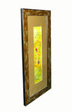 Vintage Hand Embroidery Framed Golden Kids Wall Decor fs561S
