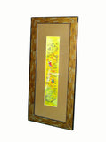 Vintage Hand Embroidery Framed Golden Kids Wall Decor fs561S
