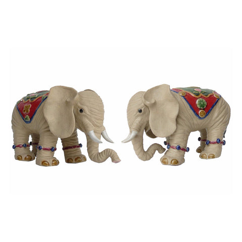 pair ceramic elephant statue