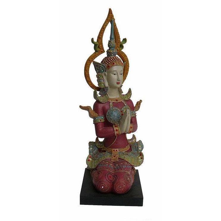 Handmade Thailand Style Prayer Lady Figure fs726S Handmade Thailand Style Prayer Lady Figure fs726S