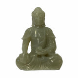 Chinese Jade Stone Sitting Buddha Gautama Amitabha Shakyamuni Statue ws1810S