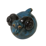 Handmade Navy Blue Ram Small Ceramic Animal Figure Display Art ws2741S