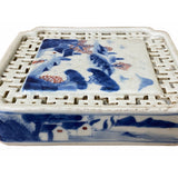Chinese Blue White Scenery Porcelain Coaster Stand Soap Holder ws2285S