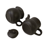 2 Pieces Chinese Brown Zisha Clay Teapot Accent Display Art ws2633S