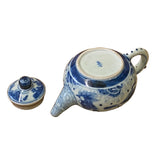 Chinese Blue White Porcelain People Graphic Teapot Shape Display ws2680S