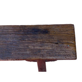Vintage Brick Red Rural Village Rustic Slim Wood Seating Bench cs7359S