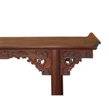 Chinese Ming Style Rosewood Dragon Relief Motif Altar Console Table cs7326S