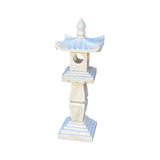 Zen Oriental Style White Marble Tower Stone Garden Lantern cs7027S