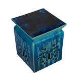 Chinese Ceramic Square Turquoise Green RuYi Garden Stand Table cs6997S