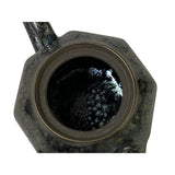 Chinese Jianye Clay Silver Black Glaze Decor Teapot Display Art ws2672S