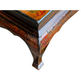 Chinese Tibetan Yellow Brown Dragon Head Lacquer Low Coffee Table ws2739S