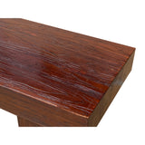 Brown Rectangular Bold Thick Wood Rough Grain Coffee Table Bench cs7282S
