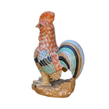 Multi - Color Glaze Ceramic Rooster Fengshui Deco Figure ws1612S