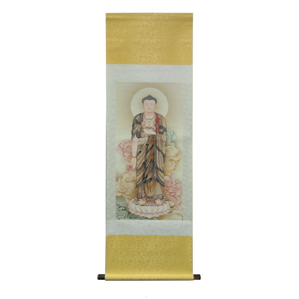 Chinese Hand Painted Standing Buddha Sakyamuni Scroll Painting JZ189S Chinese Hand Painted Standing Buddha Sakyamuni Scroll Painting JZ189S