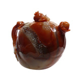 Thousand Kids Carved Pomegranate Shape Shou Shan Stone Teapot n395S