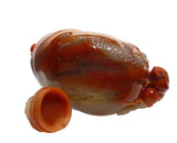 Thousand Kids Carved Pomegranate Shape Shou Shan Stone Teapot n395S