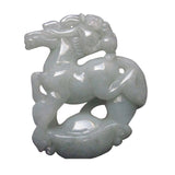 jade zodiac horse and monkey pendant