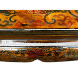 Chinese Tibetan Yellow Brown Dragon Head Lacquer Low Coffee Table ws2739S
