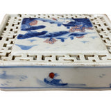 Chinese Blue White Scenery Porcelain Coaster Stand Soap Holder ws2285S