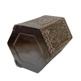 Chinese Zitan Wood Dragons Motif Brush Pen Holder / Brush Pot ws2545S