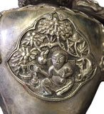 silver statue - teapot - Tibetan jar